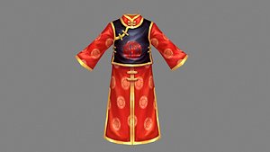 3D model Cartoon Tang costume - traditional Chinese garments