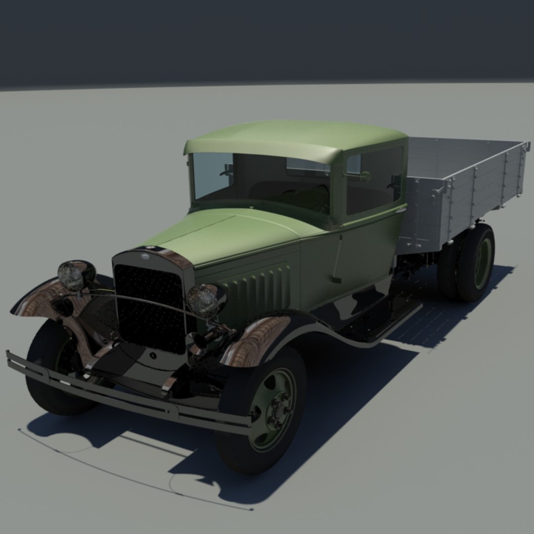 3d model gaz-aa truck