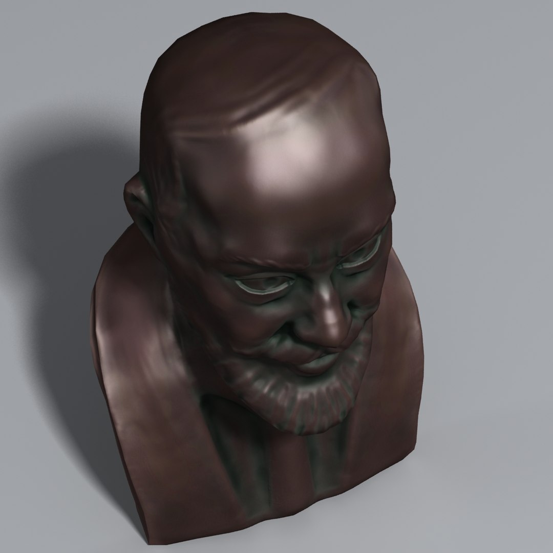 3d Model Bronze Bust Nobel