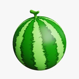 3D Watermelon Cartoon Stylized