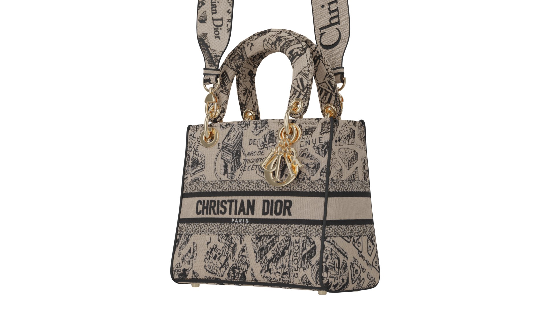 3D Dior Medium Lady D-Lite Bag - TurboSquid 2109762