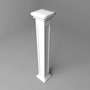 3D pillar square 2 model