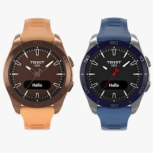 All the colors of the Tissot T-Touch Connect Sport 3D model