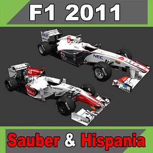 2011 sauber c30 hispania 3d max