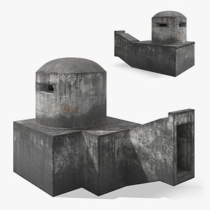 Reinforced Concrete Turret Bunker Old