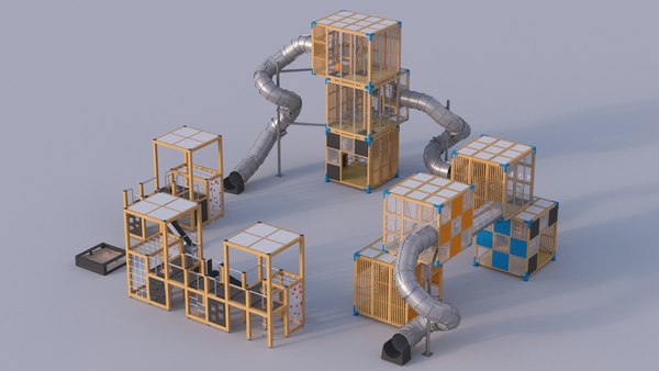 3D children rope playground model - TurboSquid 1682602