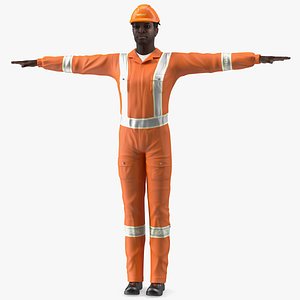 African American Rescuer T Pose