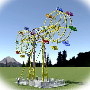Classic Double Ferris Wheel 3D