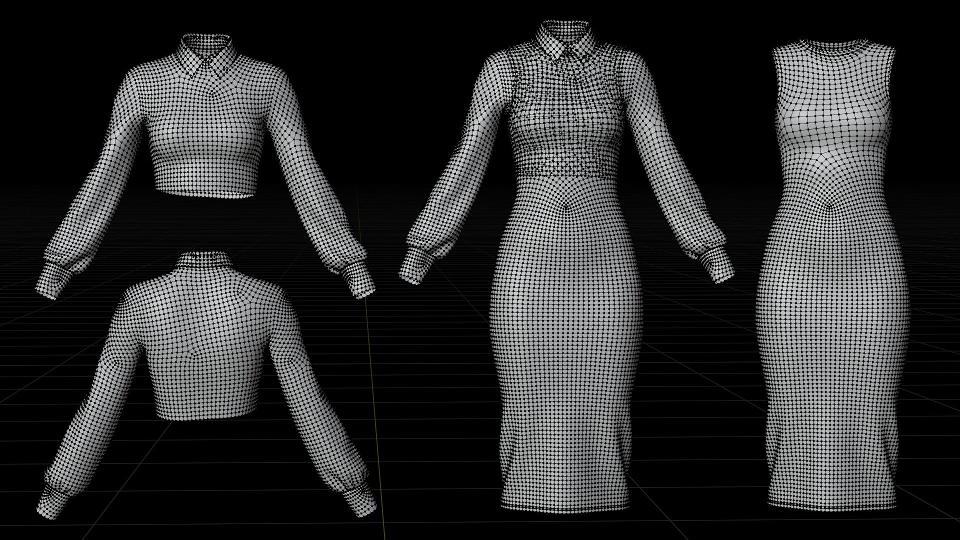 Pinafore Dress and Shirt Corporate Outfit - Two Piece Womens Office Clothing Set 3D model https://p.turbosquid.com/ts-thumb/Sy/r2VALB/4t/wireframe/jpg/1771399441/1920x1080/fit_q87/b5c2750c35aaae60979cc6766479985d5f0e53a7/wireframe.jpg