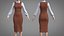 Conjunto de dos piezas para oficina de mujer: vestido y camisa tipo pichi.