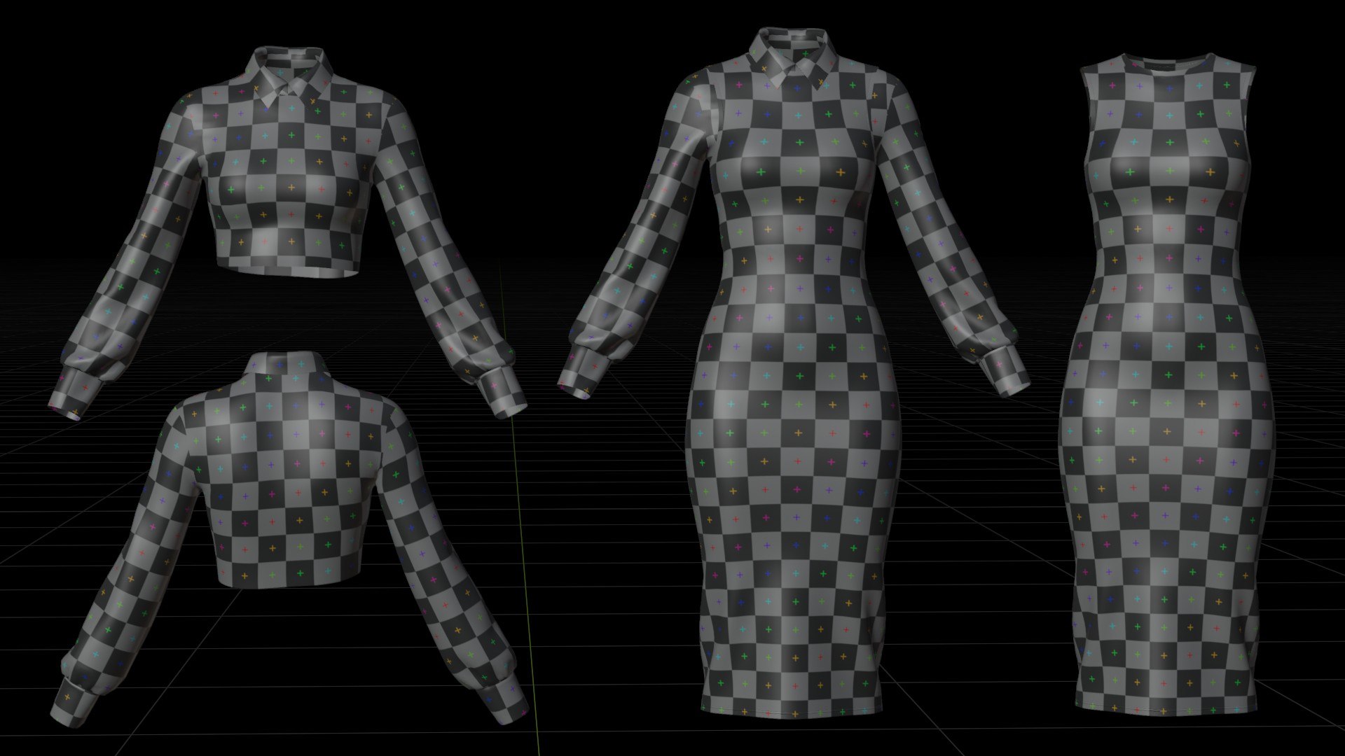 Pinafore Dress and Shirt Corporate Outfit - Two Piece Womens Office Clothing Set 3D model https://p.turbosquid.com/ts-thumb/Sy/r2VALB/Up/uvgrid1/jpg/1771399440/1920x1080/fit_q87/2da93908f50c21bfc111cac079d3984360888410/uvgrid1.jpg