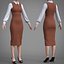 Conjunto de dos piezas para oficina de mujer: vestido y camisa tipo pichi.
