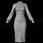 Conjunto de dos piezas para oficina de mujer: vestido y camisa tipo pichi.