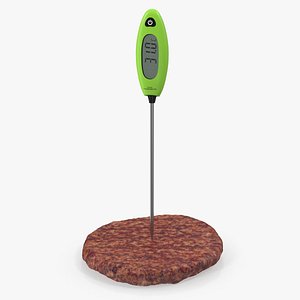 digital food thermometer burger model