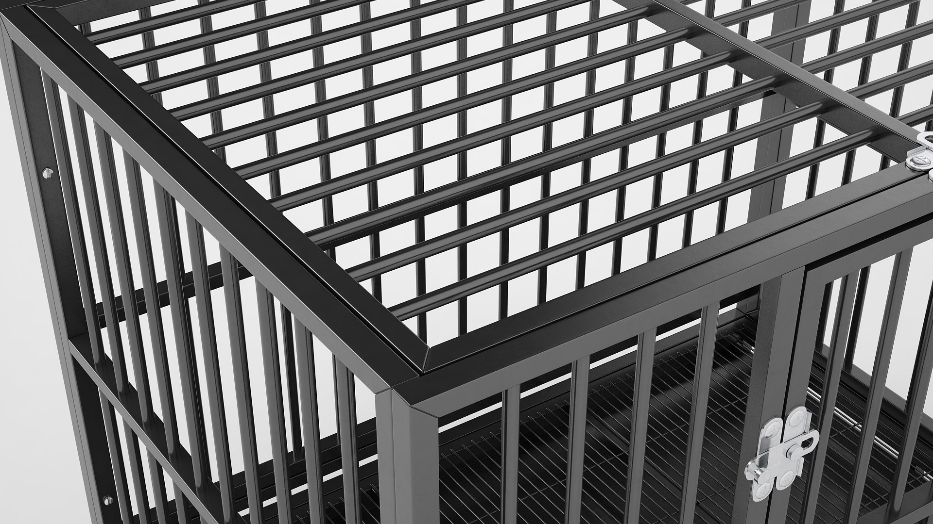 3D Heavy Duty Metal Dog Cage Crate 01 TurboSquid 1817614