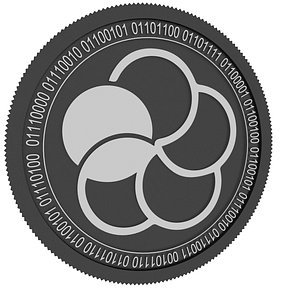 japan content black coin 3D