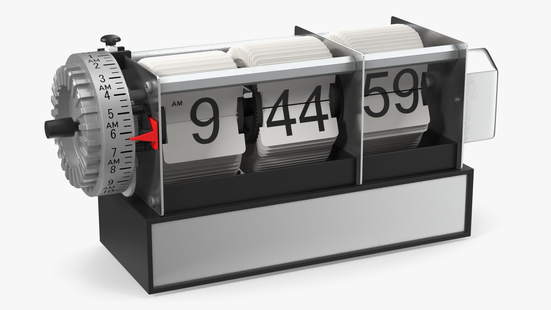 3D Vintage Flip Clock Time Selected White - TurboSquid 1919731