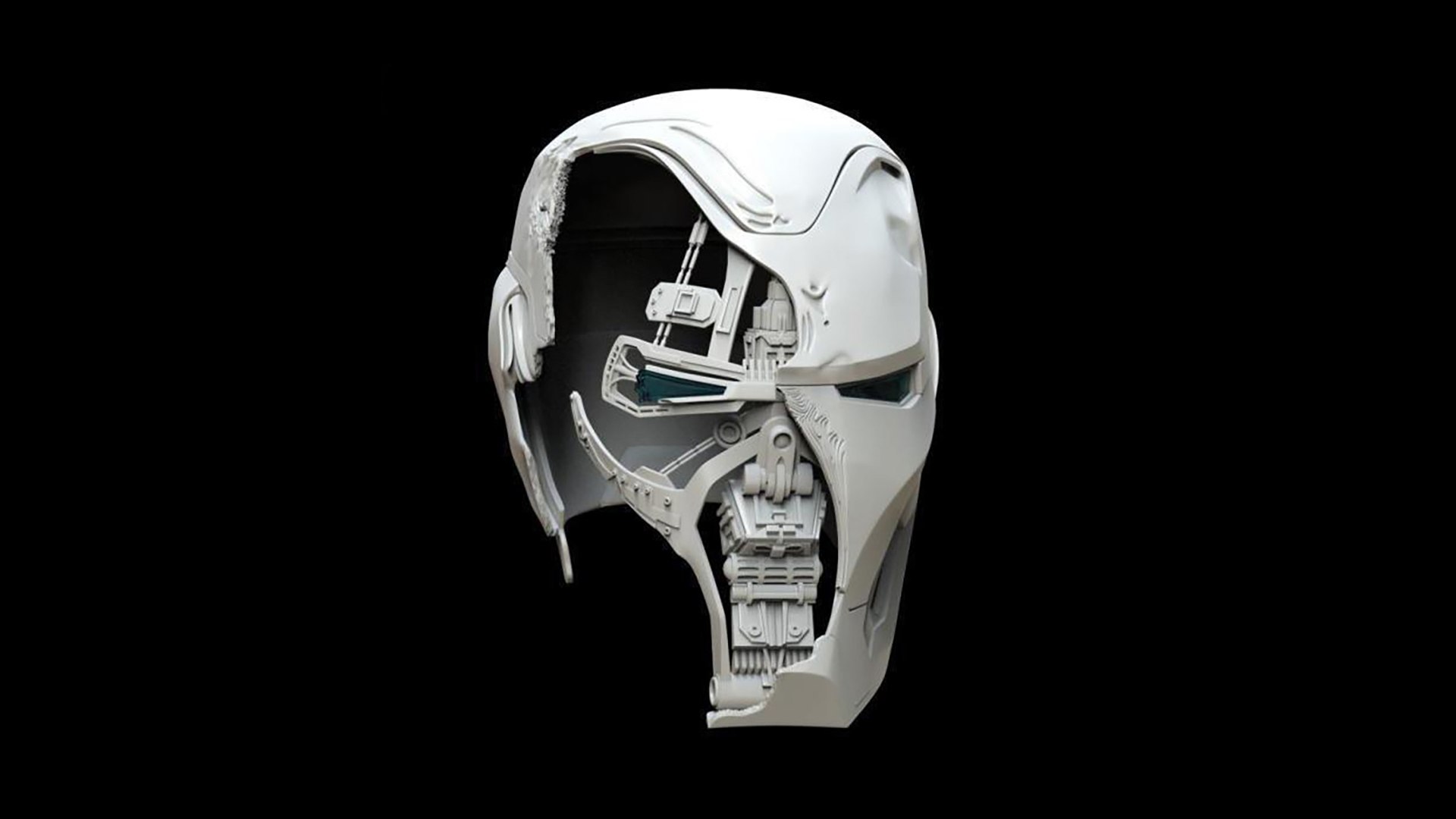 3D Iron Man Mark L MK 50 Damaged Smashed Helmet Endgame 3D Model Ready ...