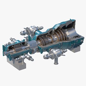 steam turbine section 3D model