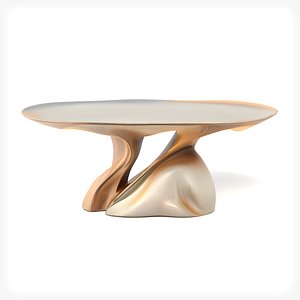 Fluid Futuristic Desk 3D model