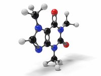 Caffeine Molecular model C8H10N4O2