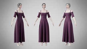 Dress 10 Grape 3D