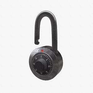 combination padlock lock model