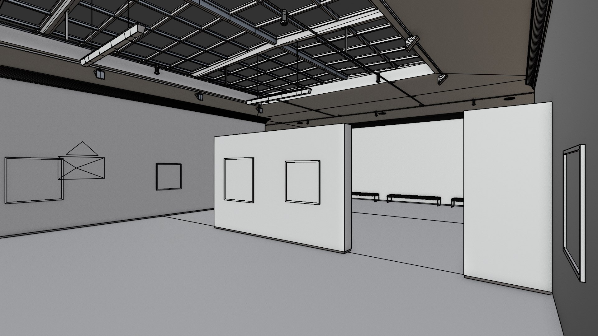 Art Museum Gallery Interior 4 Model - TurboSquid 1729644