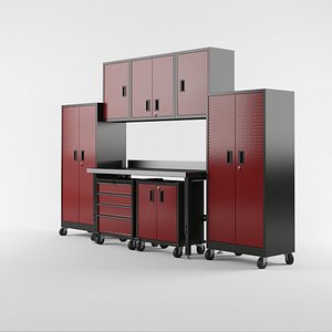 3D garage furniture set model