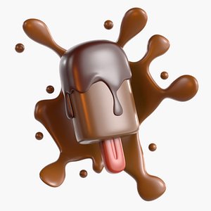 3D Ice cream Chocolate 3D model