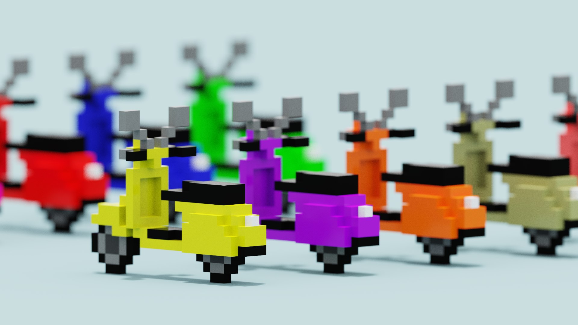 3D Voxel Vespa collection https://p.turbosquid.com/ts-thumb/Sz/J6LDH2/0x/snap20220615162936/png/1655301445/1920x1080/fit_q87/663862368c1460c920cdb36c4676e8a14e284e6e/snap20220615162936.jpg