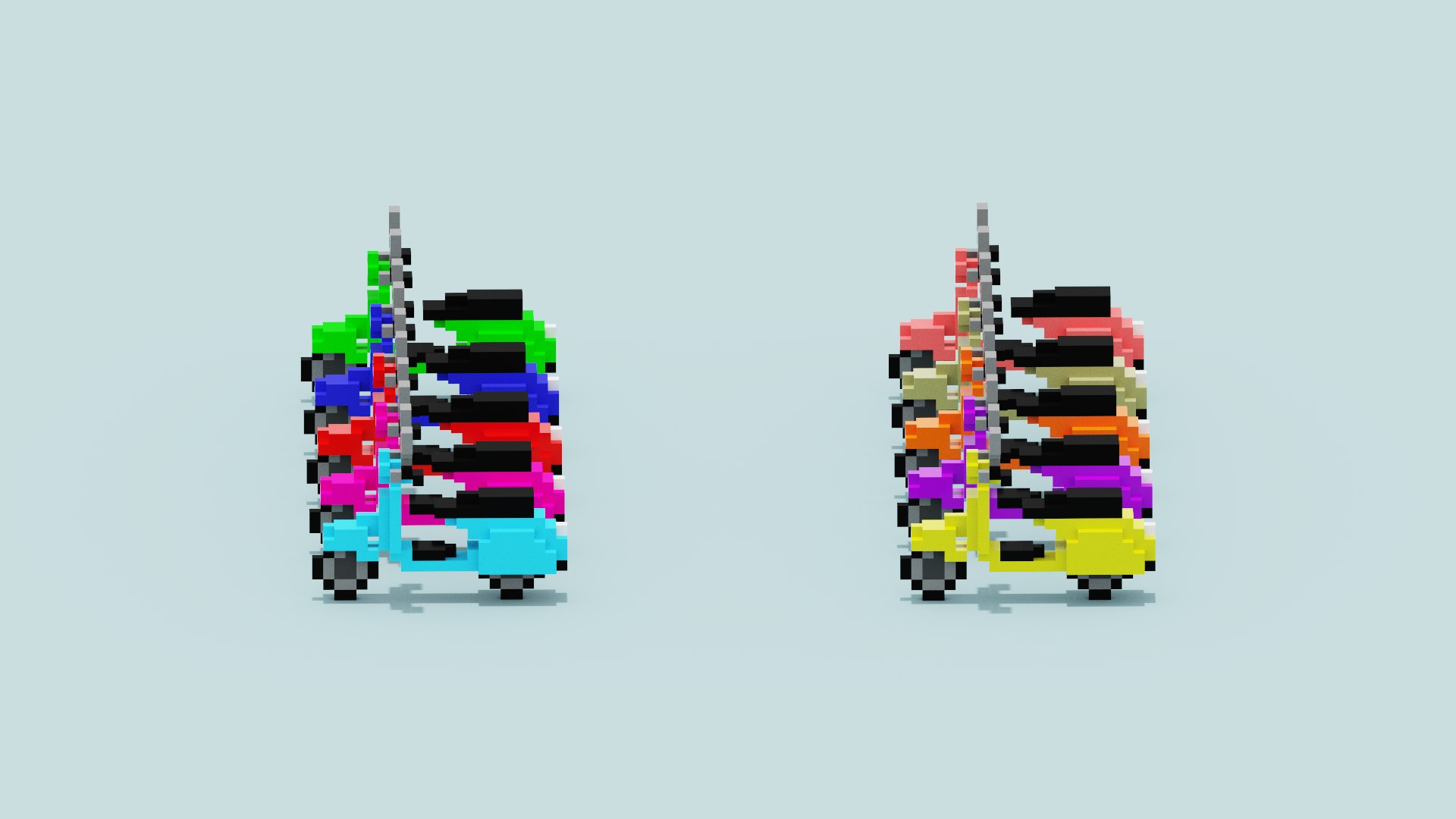 3D Voxel Vespa collection https://p.turbosquid.com/ts-thumb/Sz/J6LDH2/Ok/spin202206151614310002/png/1655301571/1920x1080/fit_q87/2460a0d2ff9954ed65199936c6501916d5198cf2/spin202206151614310002.jpg