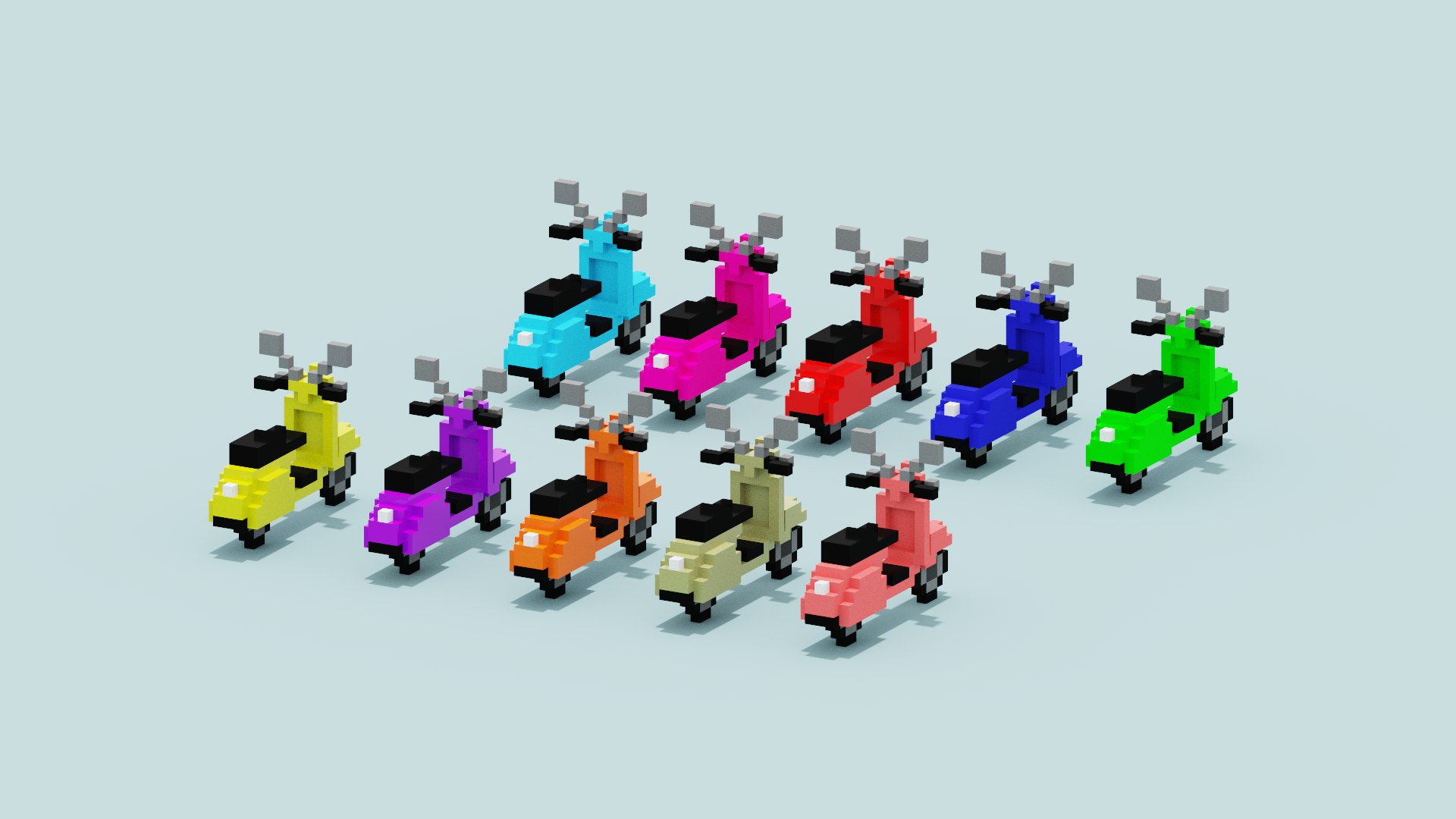 3D Voxel Vespa collection https://p.turbosquid.com/ts-thumb/Sz/J6LDH2/WF/spin202206151614310006/png/1655301637/1920x1080/fit_q87/9a904f0f0a6f4860ca2c65f56676b4fec80b4866/spin202206151614310006.jpg