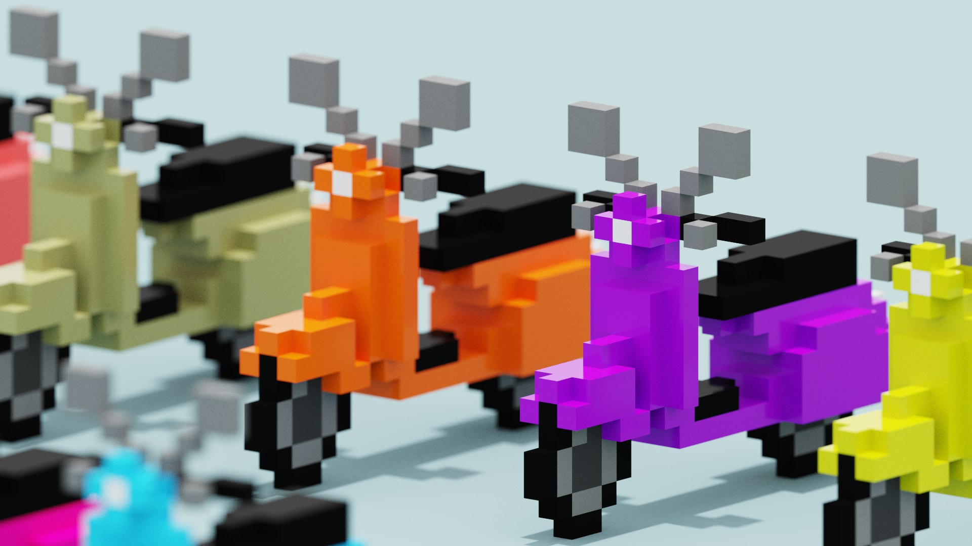 3D Voxel Vespa collection https://p.turbosquid.com/ts-thumb/Sz/J6LDH2/gV/snap20220615163107/png/1655301456/1920x1080/fit_q87/36b6ea596d3041999d47cb80ce22e5a70f65764d/snap20220615163107.jpg