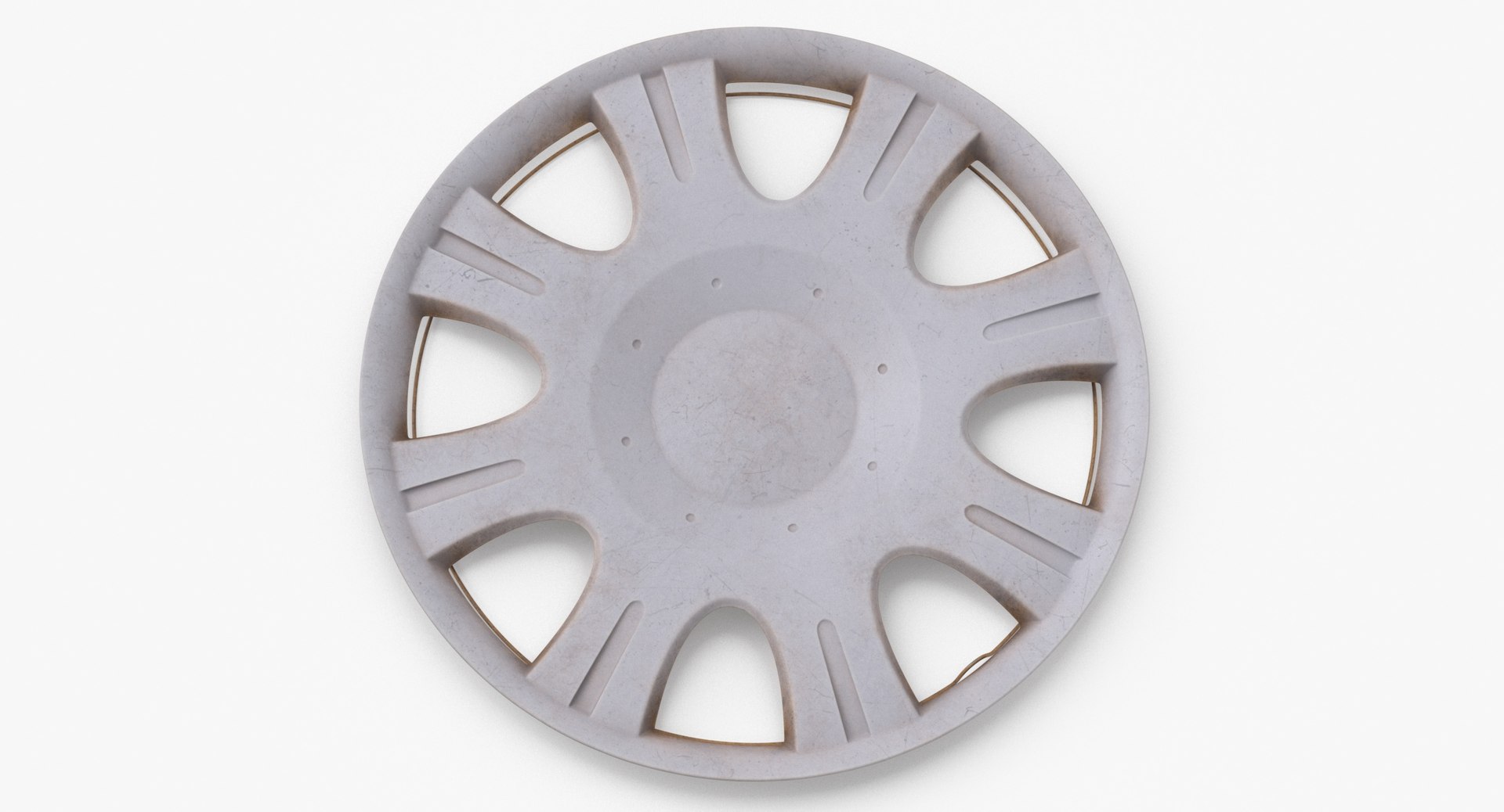 3D Hubcap 02 Dirty Discarded Damaged Broken Model TurboSquid 2027261