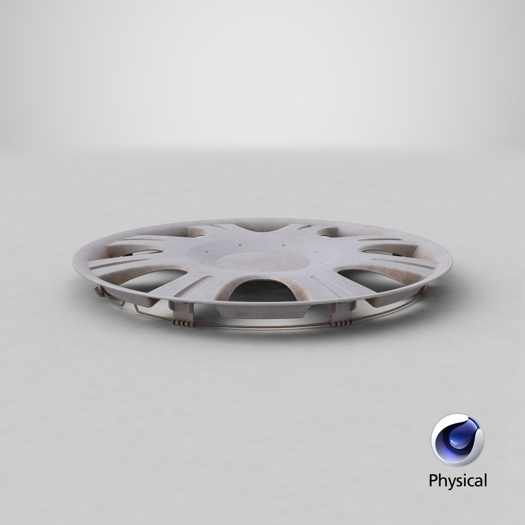 3D Hubcap 02 Dirty Discarded Damaged Broken model TurboSquid 2027261