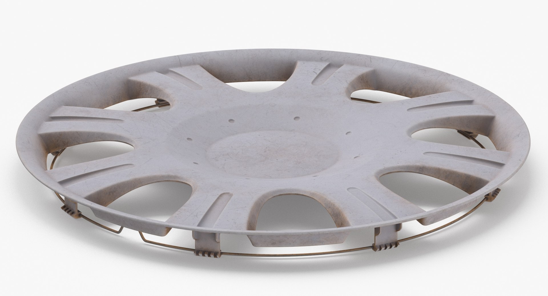 3D Hubcap 02 Dirty Discarded Damaged Broken Model TurboSquid 2027261