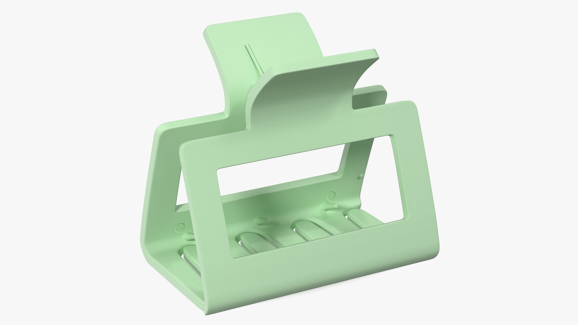 3D Rectangular Hair Clip Claw Small Green model - TurboSquid 2158726