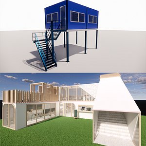 Container coffee shop-17 3D model