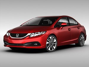 3d model of honda car