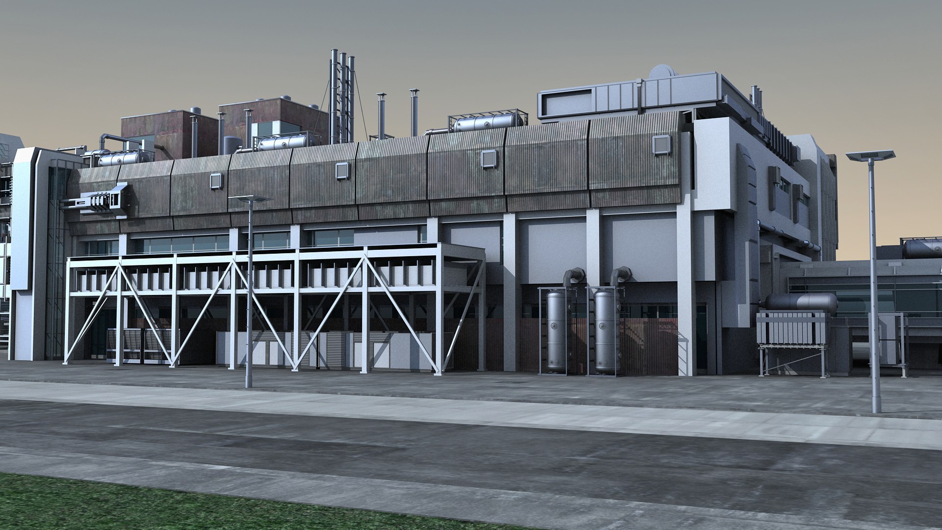 3D city building structure model - TurboSquid 1686047