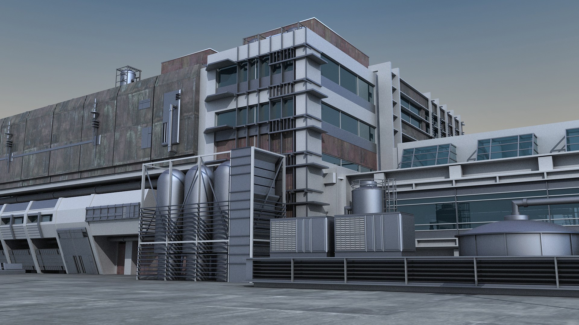 3D city building structure model - TurboSquid 1686047