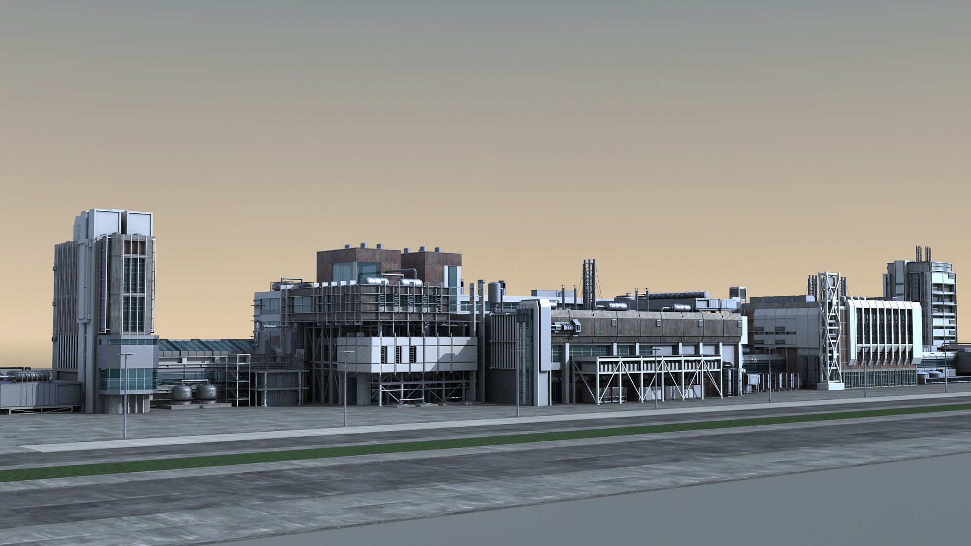 3D city building structure model - TurboSquid 1686047