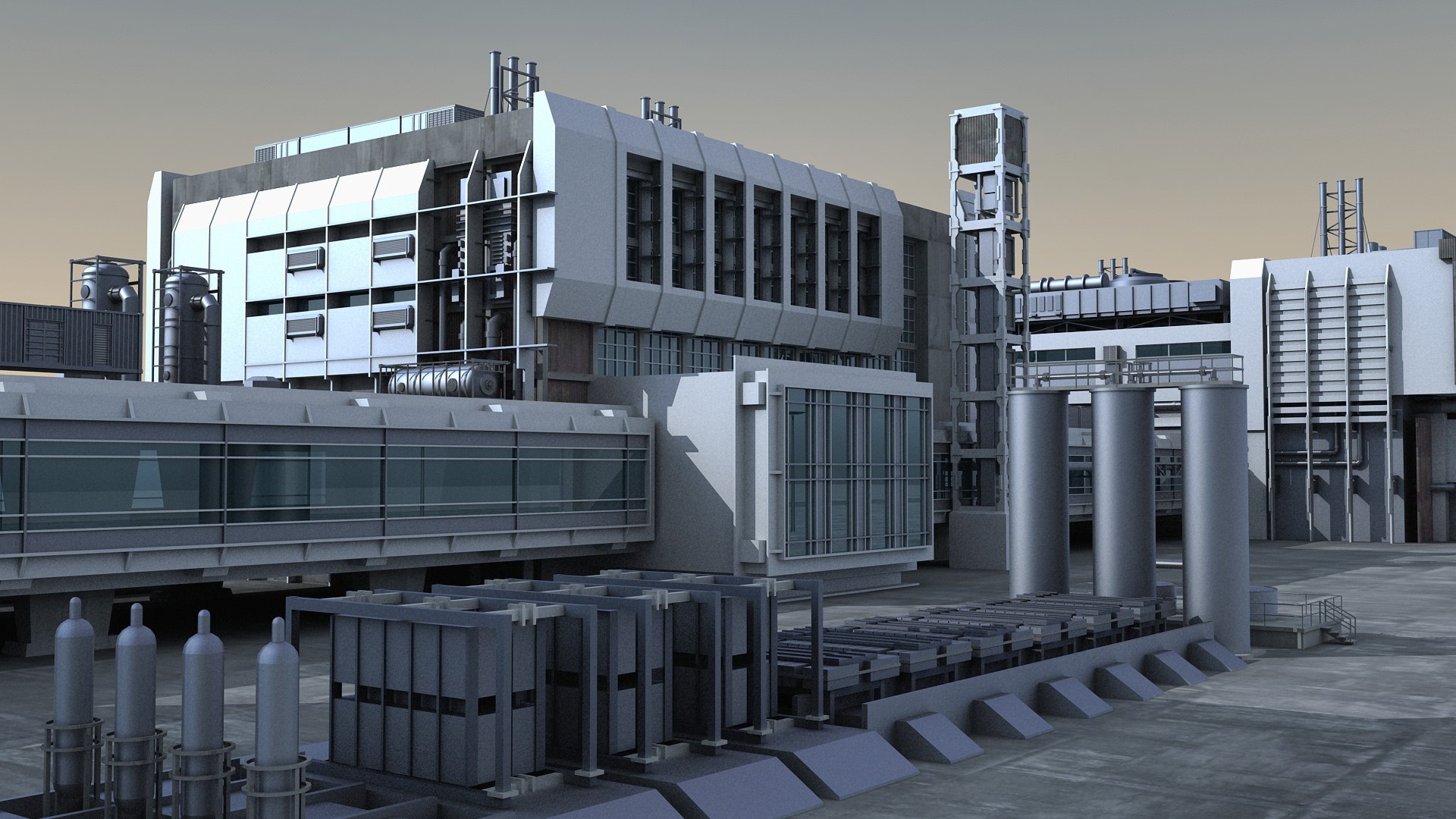 3D city building structure model - TurboSquid 1686047