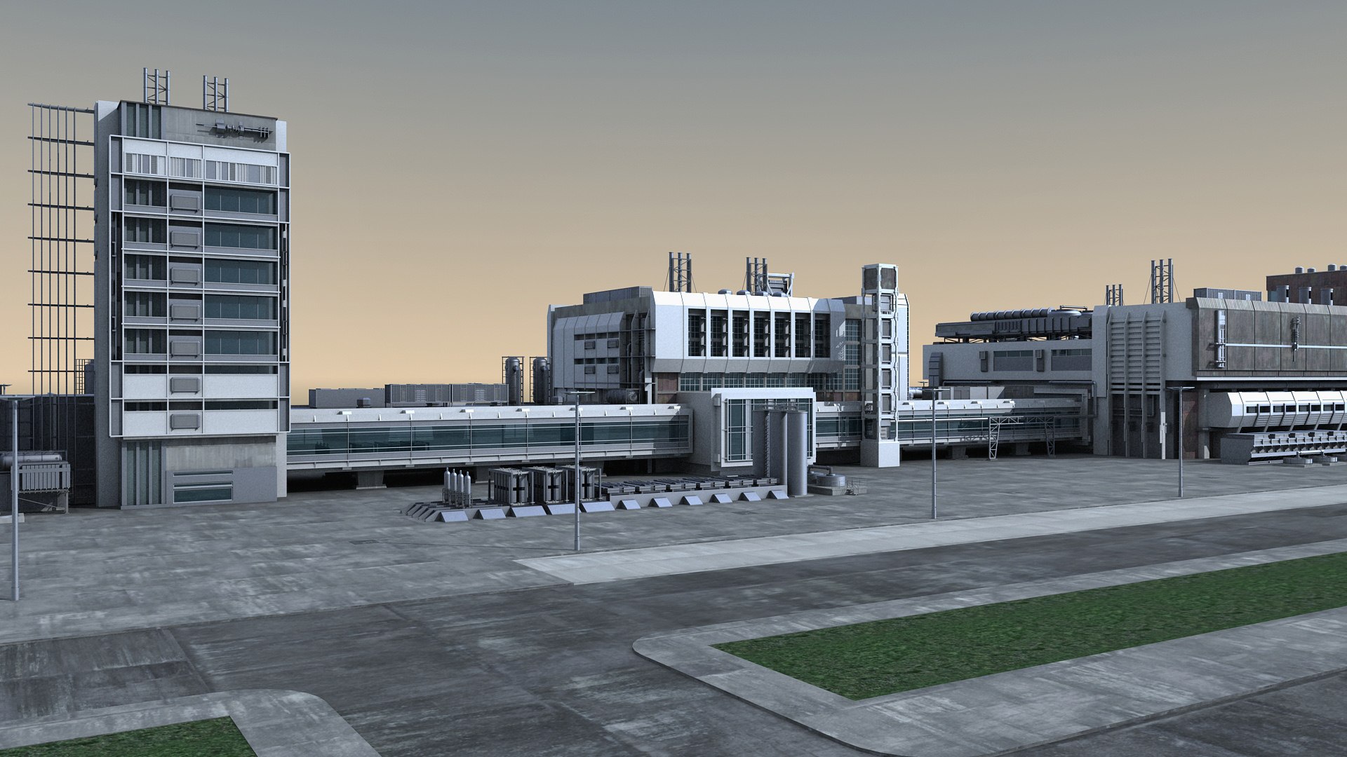 3D city building structure model - TurboSquid 1686047