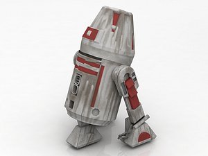 3D r4 squapper r2d2 droid model