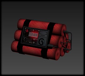 3D dynamite bomb model