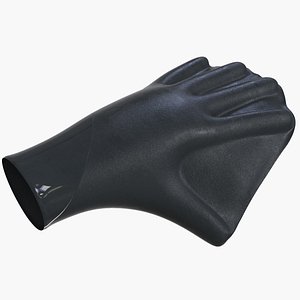 3D model bodyboarding webbed gloves v2