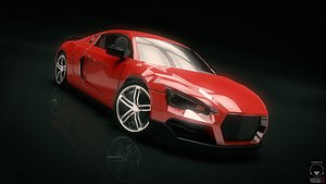 3d race car model