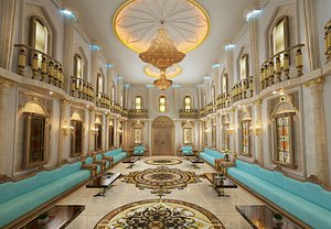 El grande sitting hall with complete detailed drawings